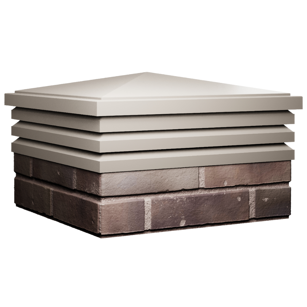 Колпак Zking Бона ХайТек Бежевый на столб 2х2 кирпича (513х513мм) в Дзержинске фото