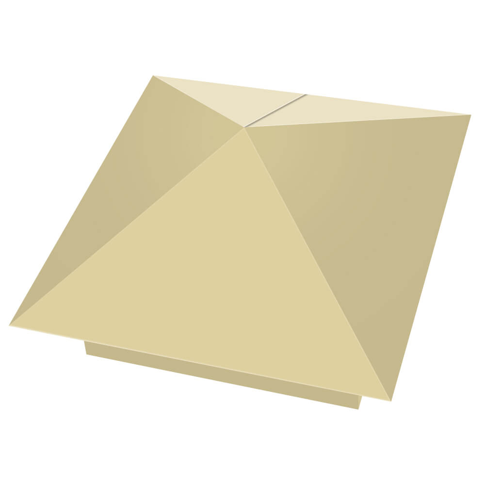 Колпак металлический 400х400мм RAL1014 Бежевый заборный Дзержинск фото