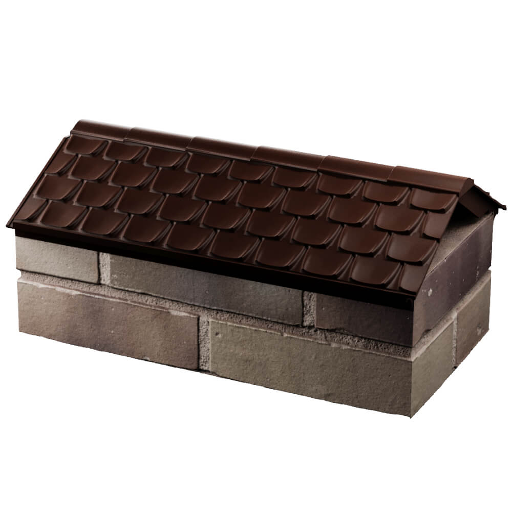 Парапет Zking Эльбрус Коричневый с посадкой на 1 кирпич (255мм) в Дзержинске фото