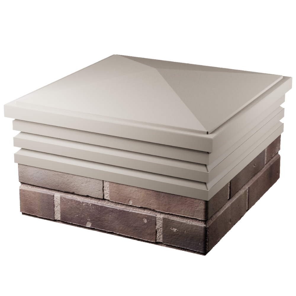 Колпак Zking Бона ХайТек Бежевый на столб 2х2 кирпича (513х513мм) в Дзержинске фото