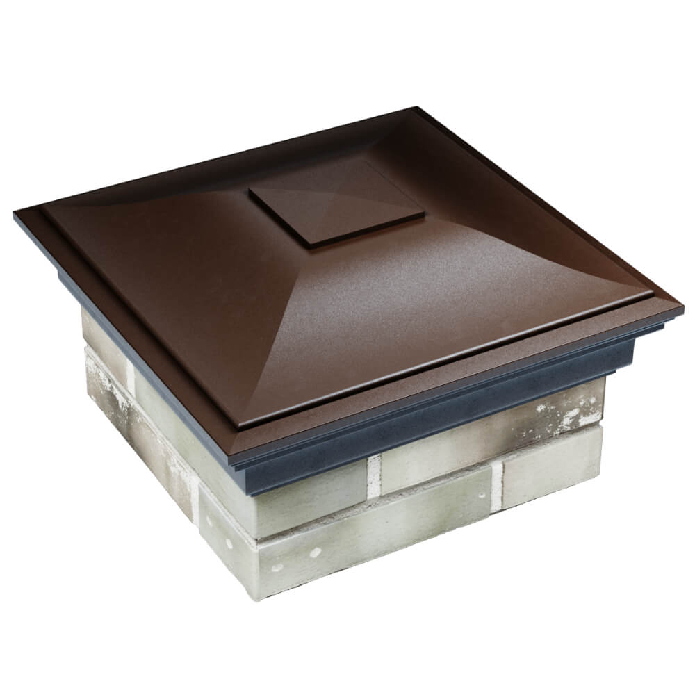 Колпак Zking Монблан Коричневый на столб 1.5х1.5 кирпича (385х385мм) в Дзержинске фото