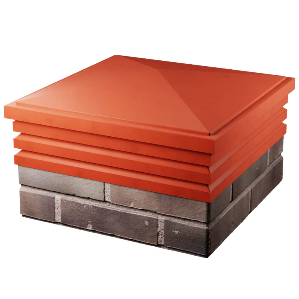 Колпак Zking Бона ХайТек Красный на столб 2х2 кирпича (513х513мм) в Дзержинске фото