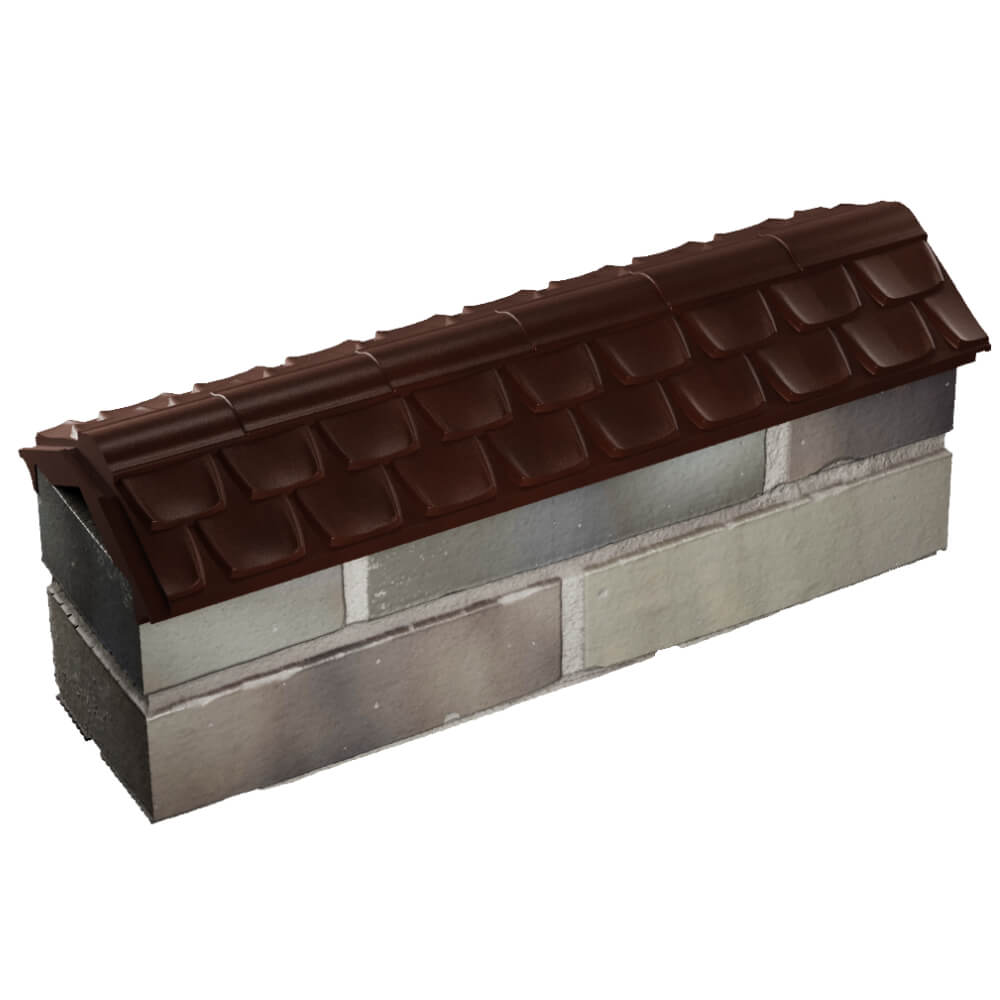 Парапет Zking Эльбрус Коричневый с посадкой на 0.5 кирпича (130мм) в Дзержинске фото