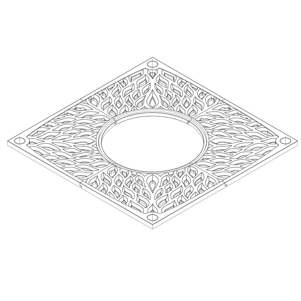 Приствольная решетка для дерева ZKING CRUST 2х2м Черная в Дзержинске фото