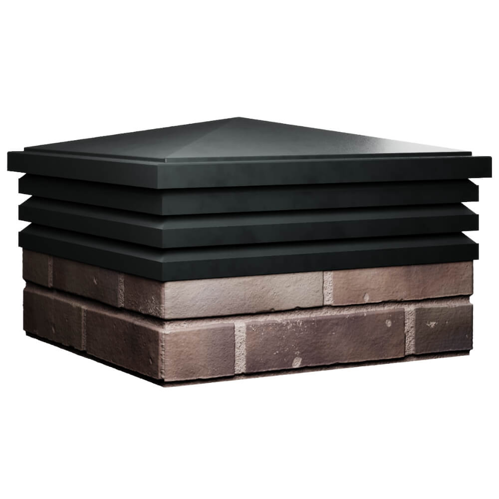 Колпак Zking Бона ХайТек Черный на столб 2х2 кирпича (513х513мм) в Дзержинске фото