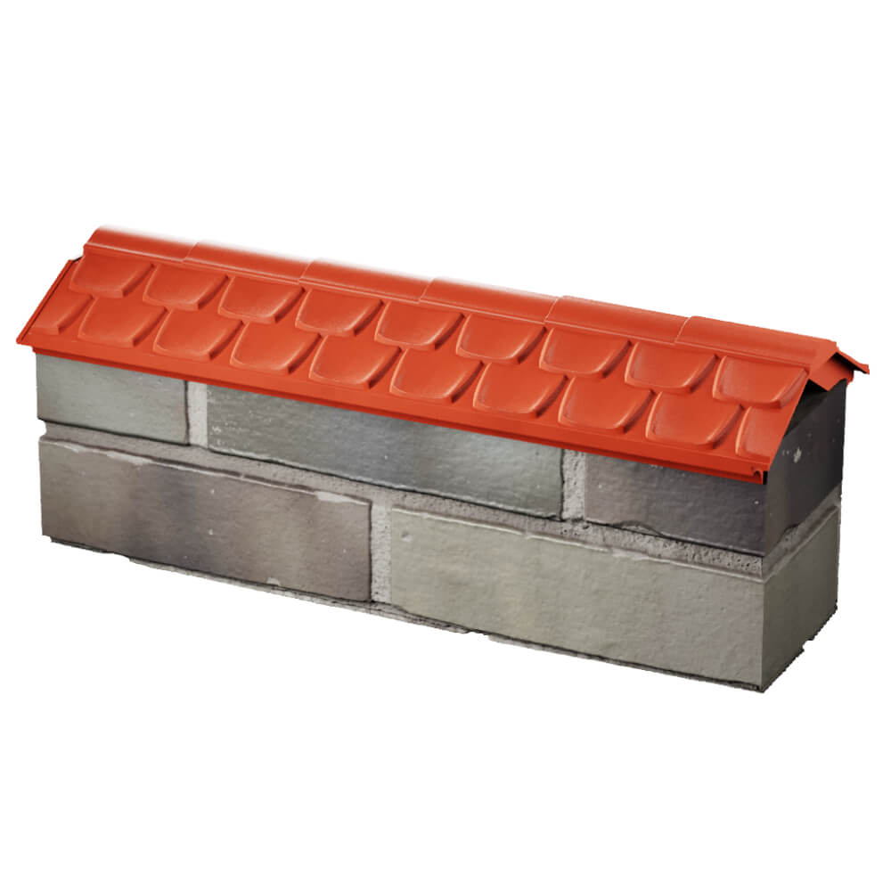 Парапет Zking Эльбрус Красный с посадкой на 0.5 кирпича (130мм) в Дзержинске фото