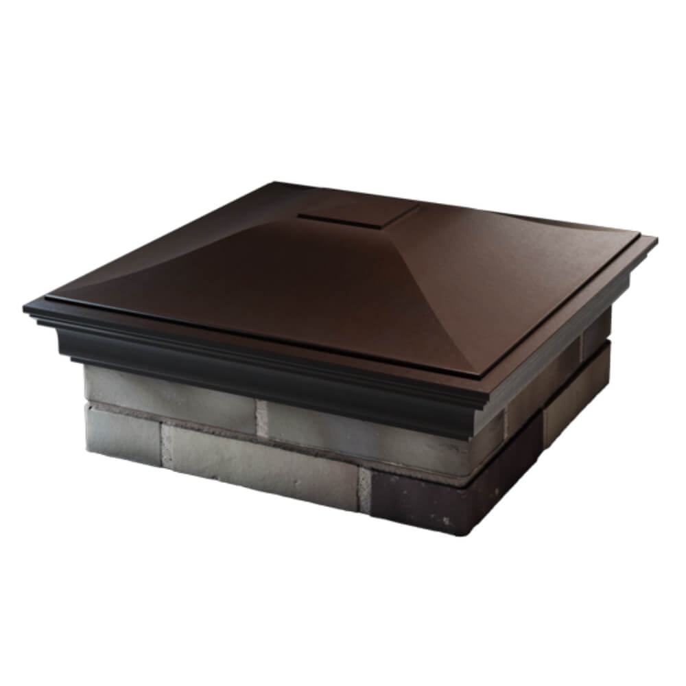 Колпак Zking Монблан Коричневый на столб 2х2 кирпича (515х515мм)