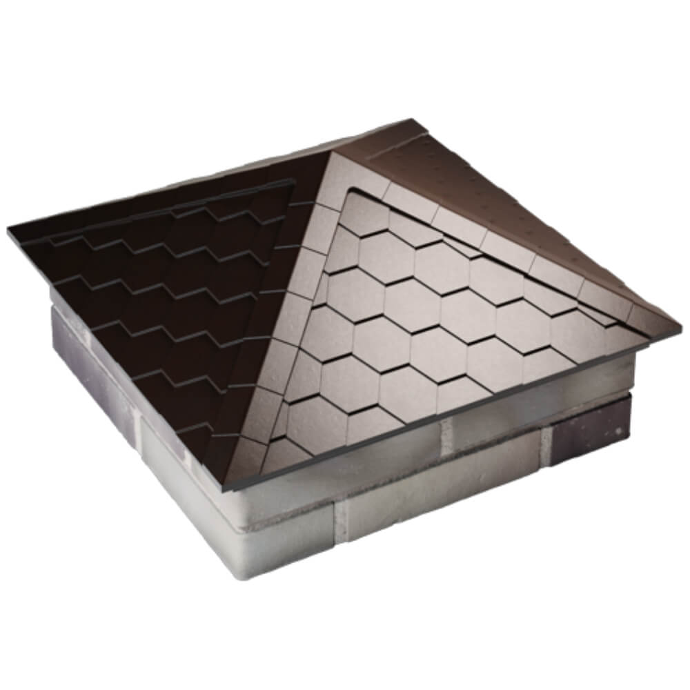 Колпак Zking Эверест Коричневый на столб 2х2 кирпича (535х535мм) Дзержинск фото