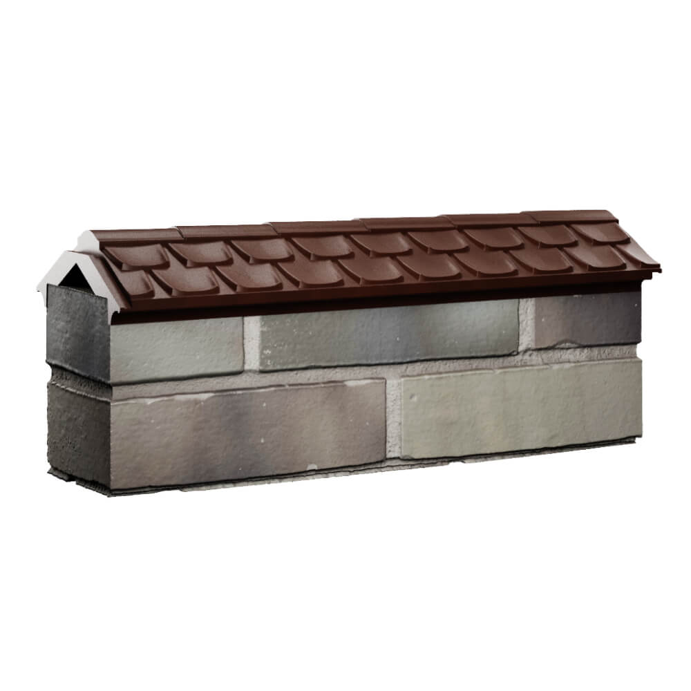 Парапет Zking Эльбрус Коричневый с посадкой на 0.5 кирпича (130мм) Дзержинск фото