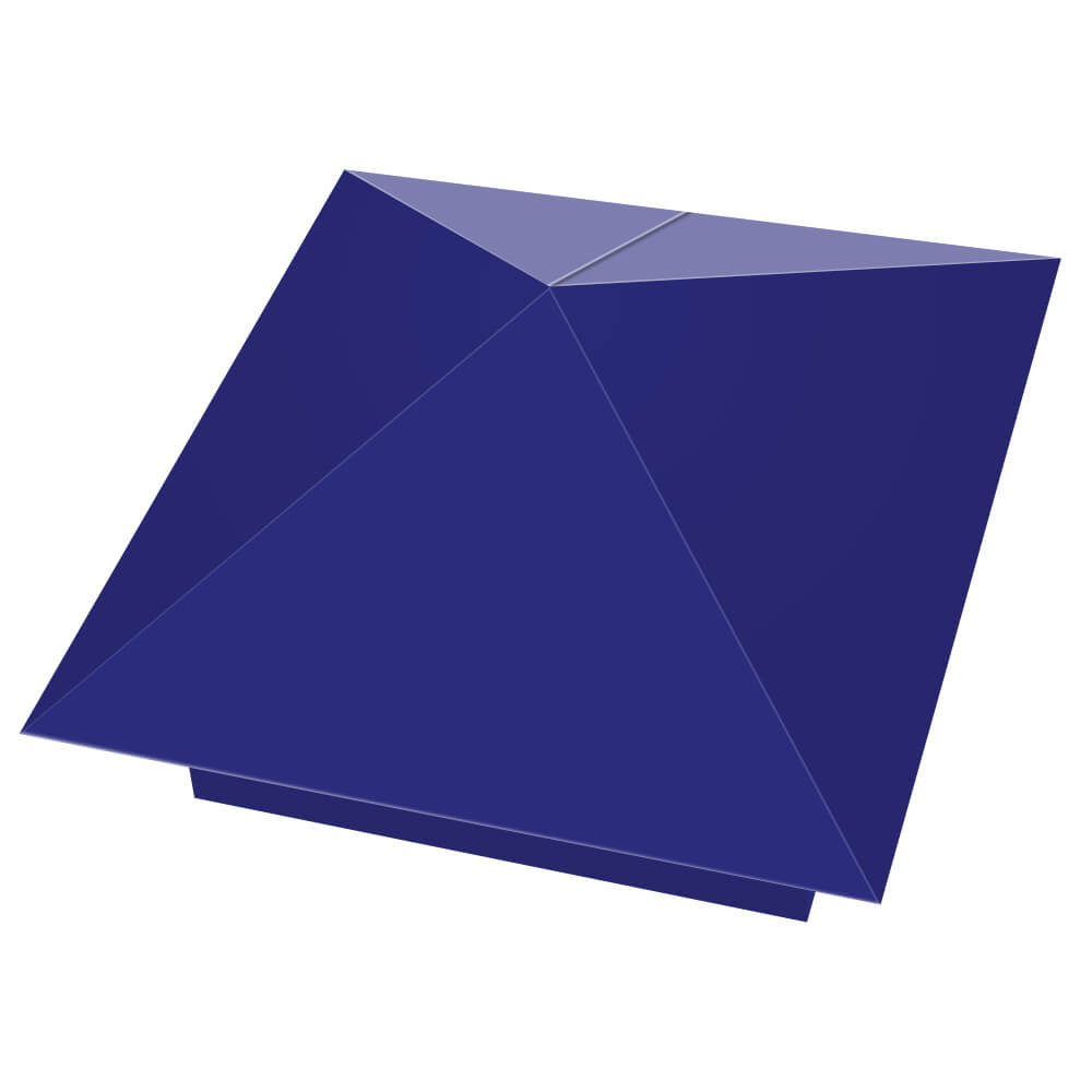 Колпак металлический 400х400мм RAL5002 Синий Ультрамарин заборный Дзержинск фото