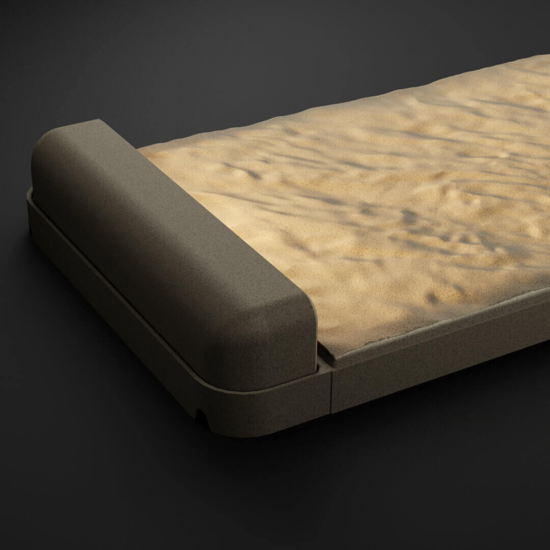 LED Светильник для шаговой плиты STONE Светлая Галька 330х75х98мм в Дзержинске фото