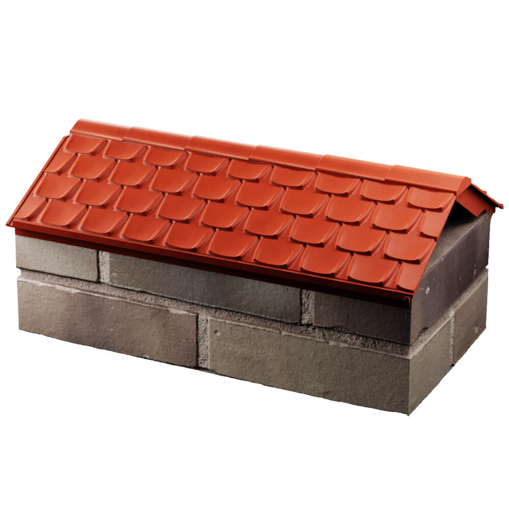 Парапет Zking Эльбрус Красный с посадкой на 1 кирпич (255мм) в Дзержинске фото