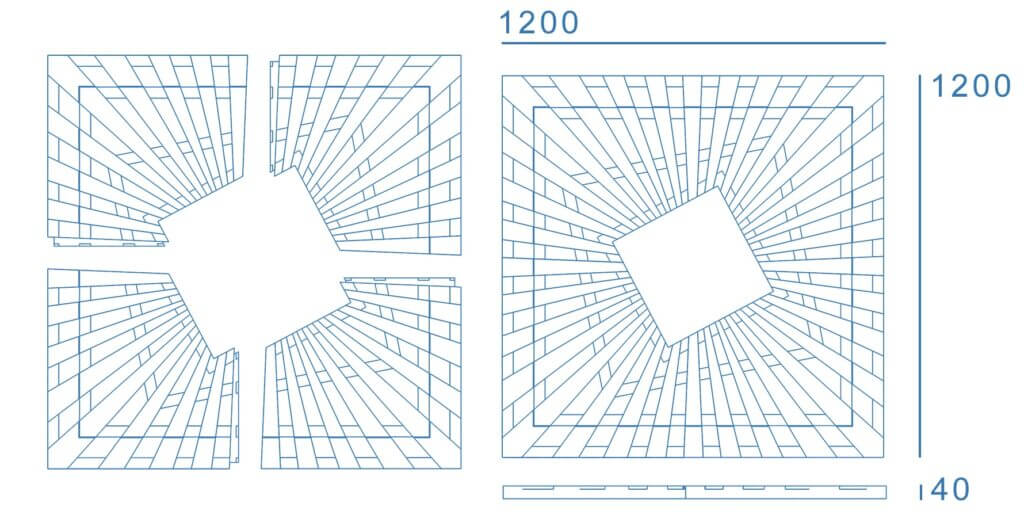 Приствольная решетка для дерева ZKING ATMOSPHERE 1.2х1.2м Коричневая в Дзержинске фото
