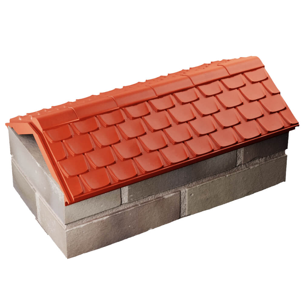 Парапет Zking Эльбрус Красный с посадкой на 1 кирпич (255мм) в Дзержинске фото