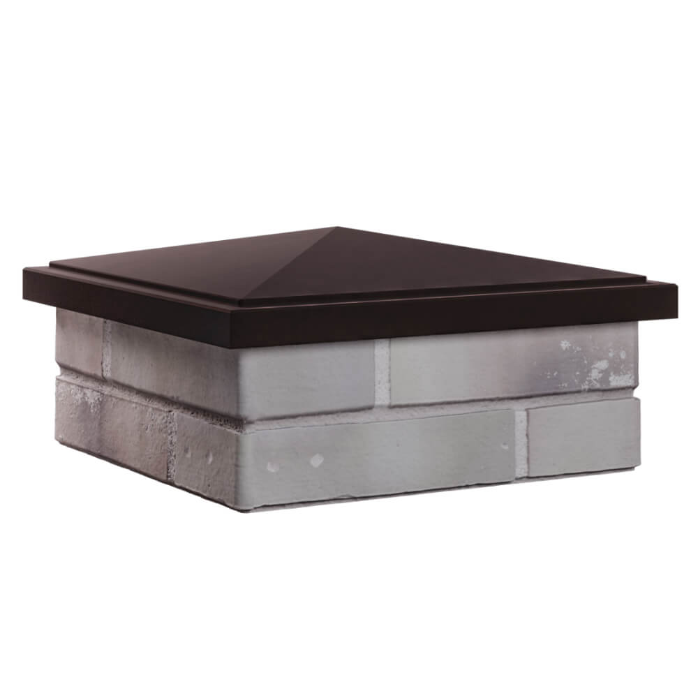 Колпак Zking БонаМоно Коричневый на столб 1.5х1.5 кирпича (385х385, 400х400мм) в Дзержинске фото