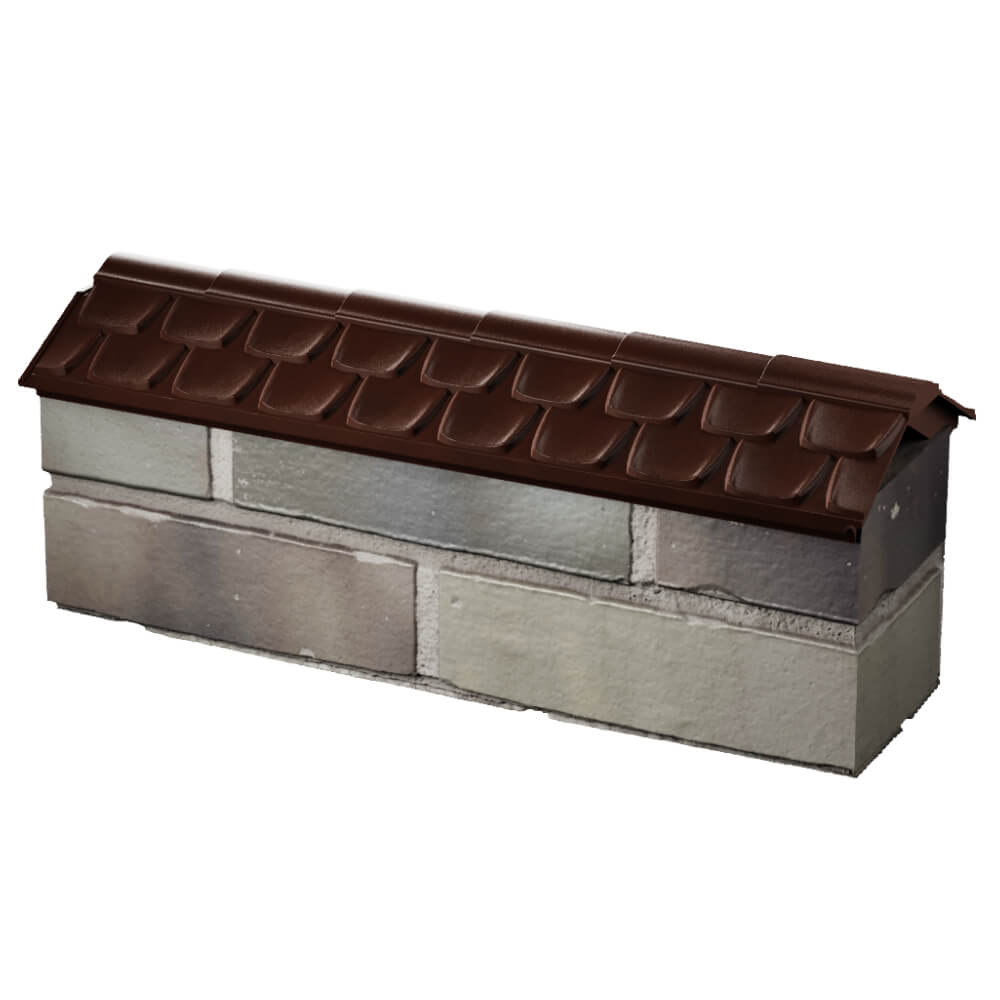 Парапет Zking Эльбрус Коричневый с посадкой на 0.5 кирпича (130мм) в Дзержинске фото