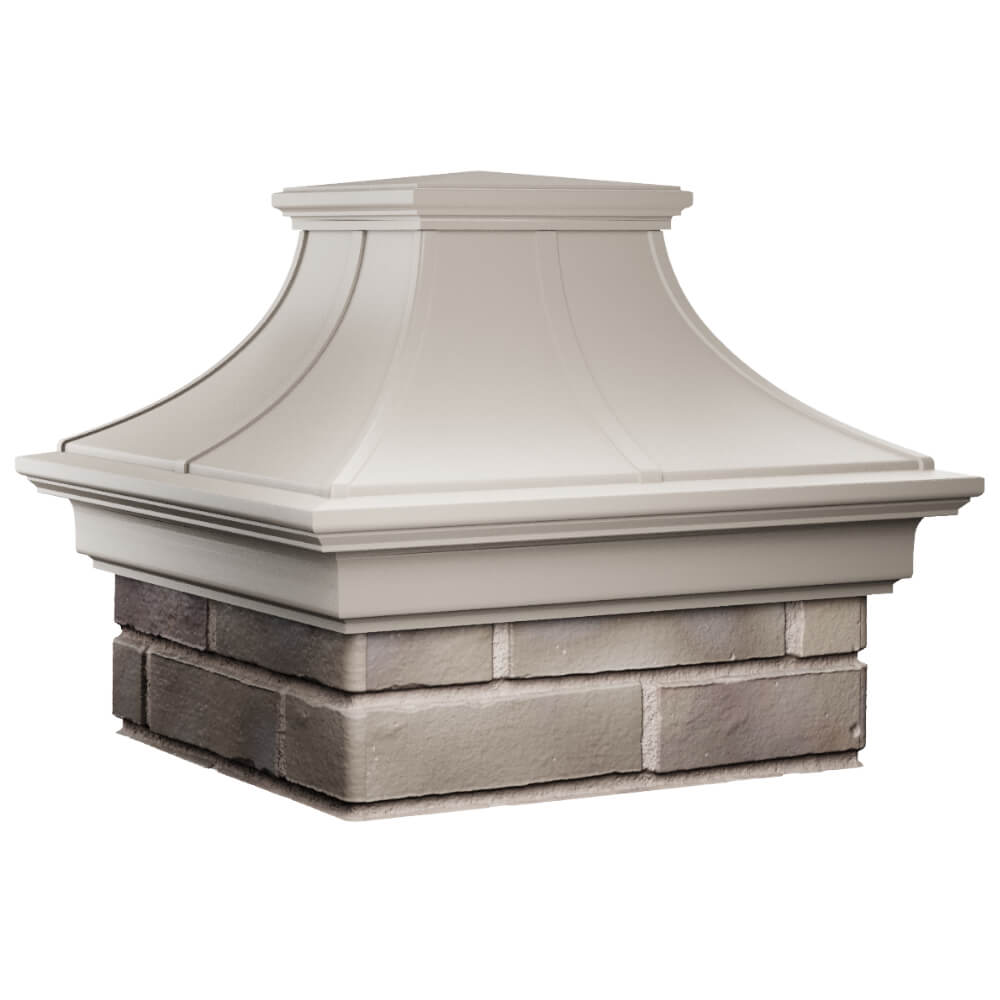 Колпак Zking Монблан Премиум Бежевый на столб 1.5х1.5 кирпича (385х385мм) в Дзержинске фото