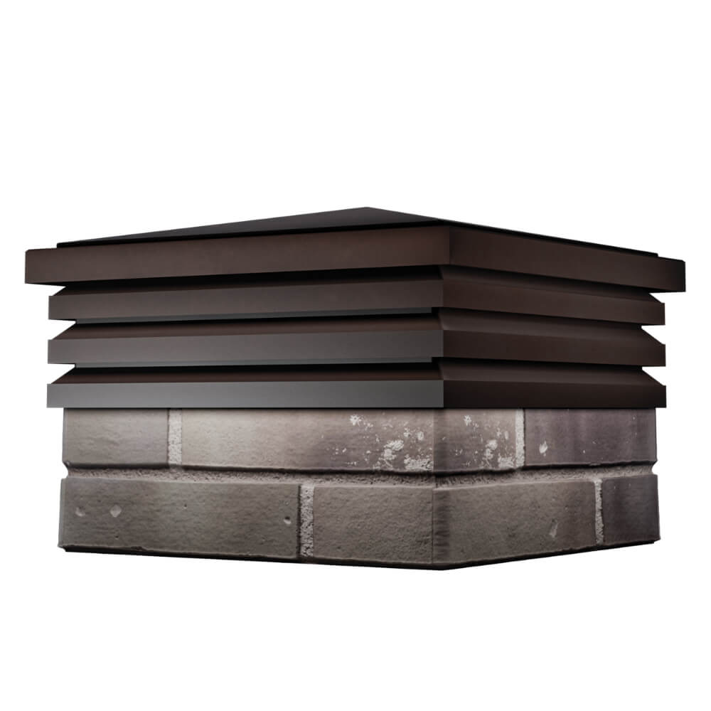 Колпак Zking Бона ХайТек Коричневый на столб 1.5х1.5 кирпича (385х385мм) в Дзержинске фото