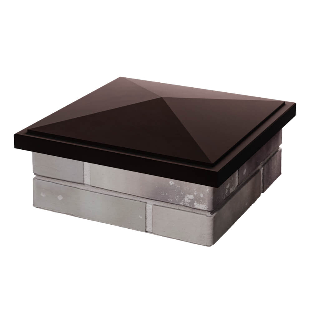 Колпак Zking БонаМоно Коричневый на столб 1.5х1.5 кирпича (385х385, 400х400мм) в Дзержинске фото