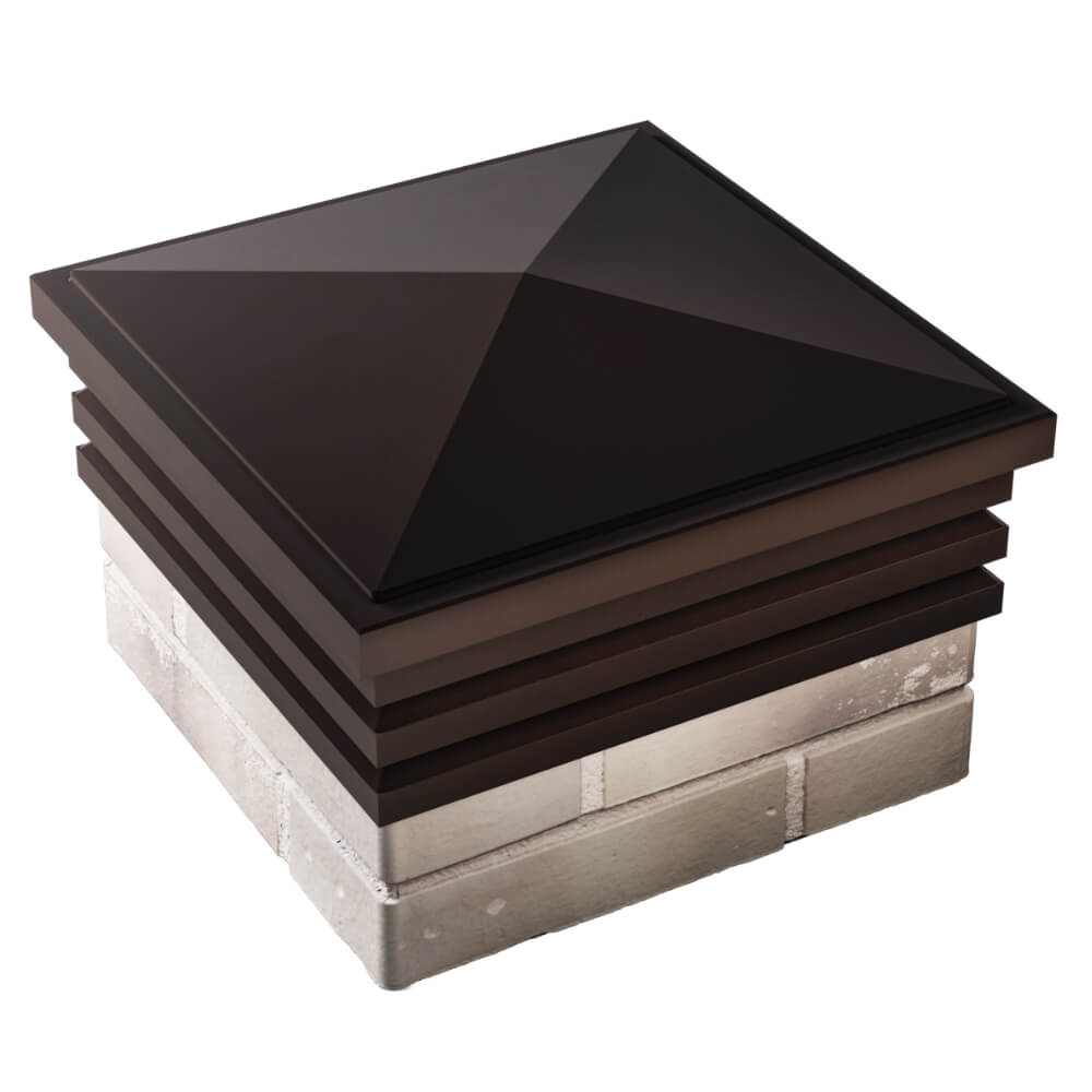 Колпак Zking Бона ХайТек Коричневый на столб 1.5х1.5 кирпича (385х385мм) в Дзержинске фото