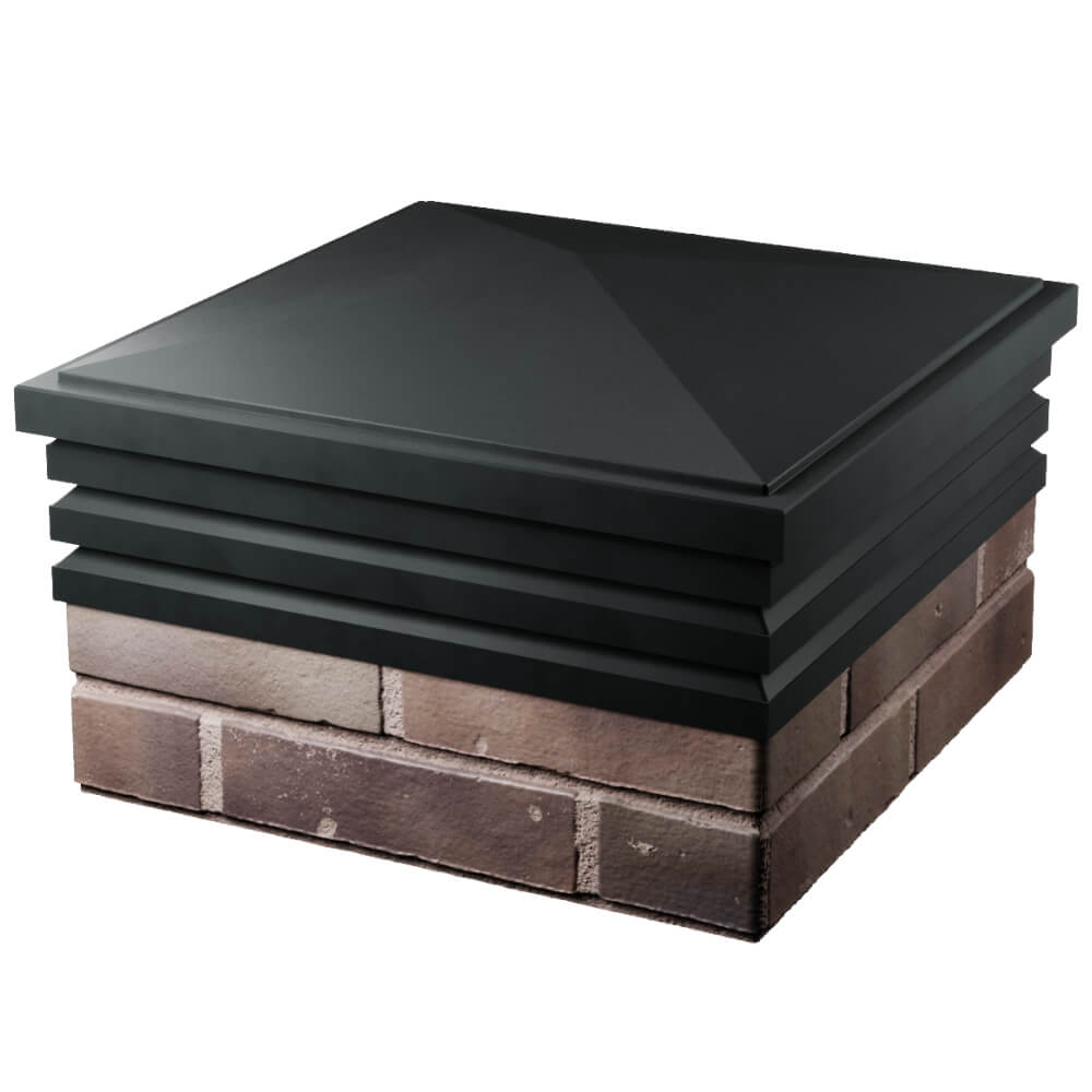 Колпак Zking Бона ХайТек Черный на столб 2х2 кирпича (513х513мм) в Дзержинске фото