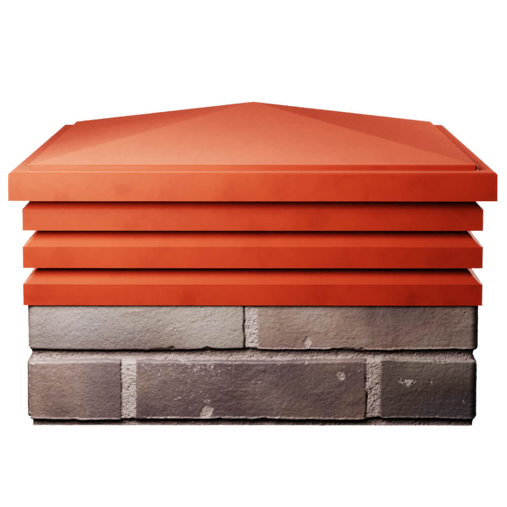 Колпак Zking Бона ХайТек Красный на столб 2х2 кирпича (513х513мм) Дзержинск фото