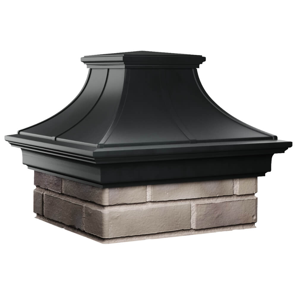 Колпак Zking Монблан Премиум Черный на столб 1.5х1.5 кирпича (385х385мм) в Дзержинске фото