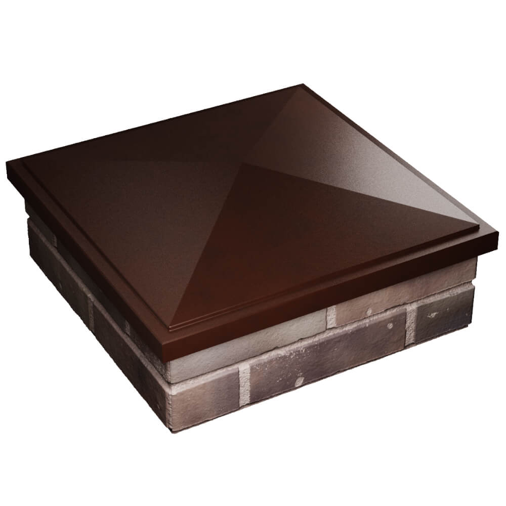 Колпак Zking БонаМоно Коричневый на столб 2х2 кирпича (515х515, 530х530мм) в Дзержинске фото