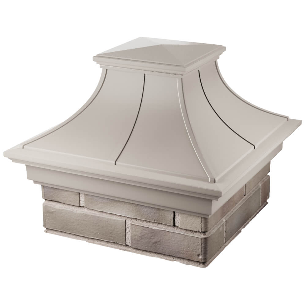 Колпак Zking Монблан Премиум Бежевый на столб 1.5х1.5 кирпича (385х385мм) в Дзержинске фото