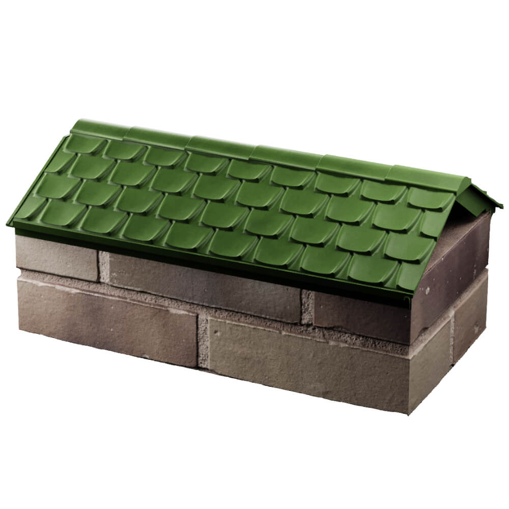 Парапет Zking Эльбрус Зеленый с посадкой на 1 кирпич (255мм) в Дзержинске фото