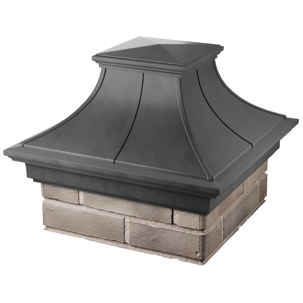 Колпак Zking Монблан Премиум Серый на столб 1.5х1.5 кирпича (385х385мм) в Дзержинске фото