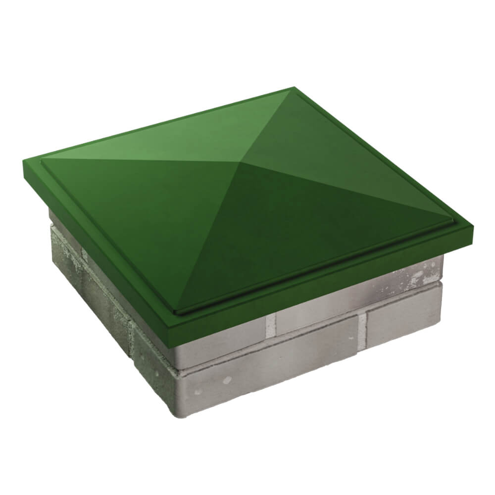 Колпак Zking БонаМоно Зеленый на столб 1.5х1.5 кирпича (385х385, 400х400мм) в Дзержинске фото