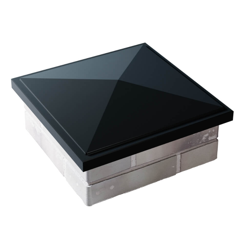 Колпак Zking БонаМоно Черный на столб 1.5х1.5 кирпича (385х385, 400х400мм) в Дзержинске фото