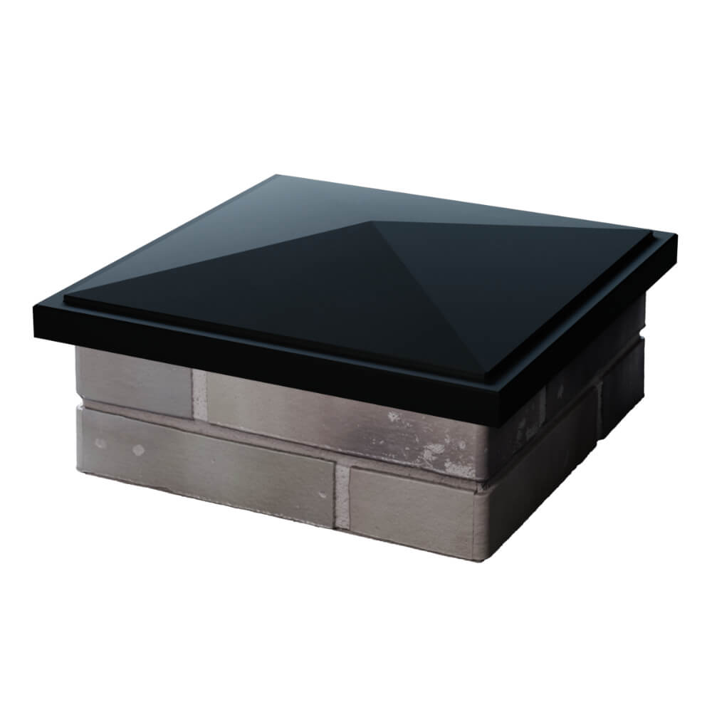 Колпак Zking БонаМоно Черный на столб 1.5х1.5 кирпича (385х385, 400х400мм) в Дзержинске фото