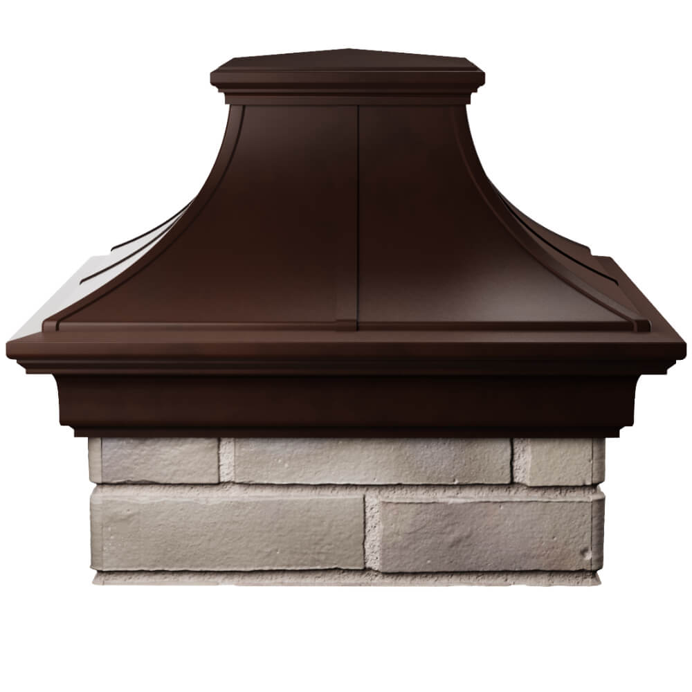 Колпак Zking Монблан Премиум Коричневый на столб 1.5х1.5 кирпича (385х385мм) Дзержинск фото
