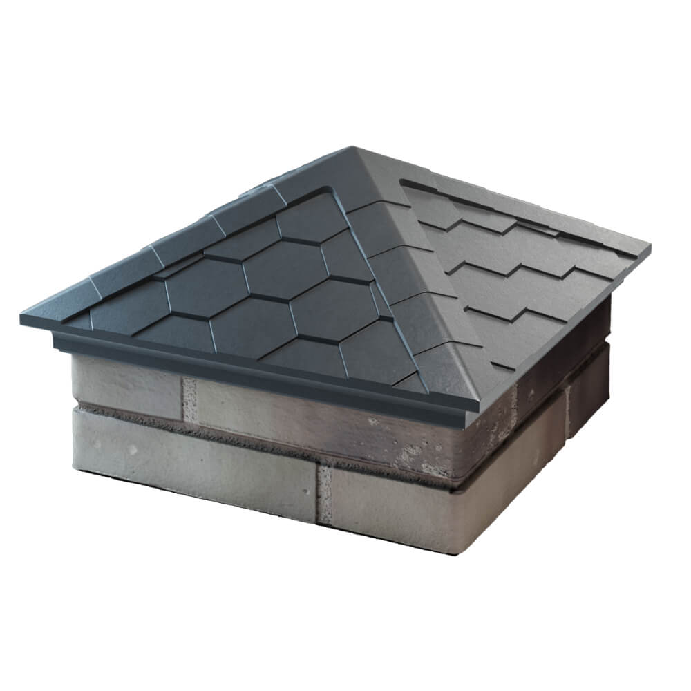 Колпак Zking Эверест Серый на столб 1.5х1.5 кирпича (390х390мм) в Дзержинске фото