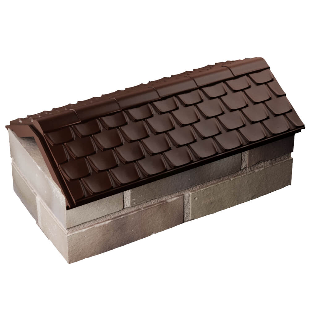 Парапет Zking Эльбрус Коричневый с посадкой на 1 кирпич (255мм) в Дзержинске фото