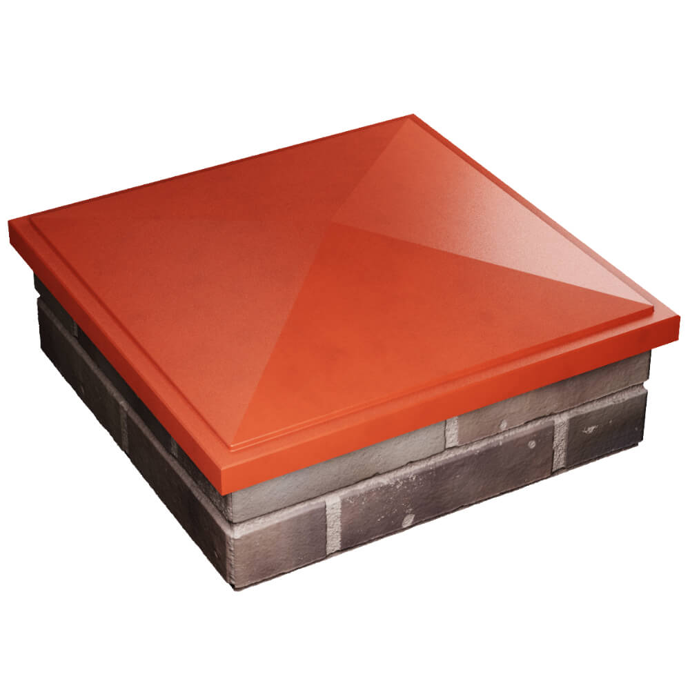 Колпак Zking БонаМоно Красный на столб 2х2 кирпича (515х515, 530х530мм) в Дзержинске фото