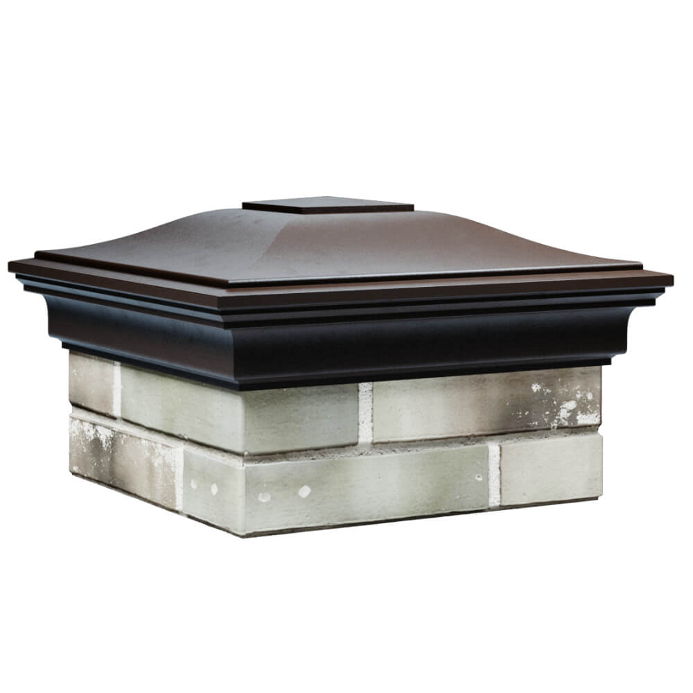 Колпак Zking Монблан Коричневый на столб 1.5х1.5 кирпича (385х385мм) в Дзержинске фото