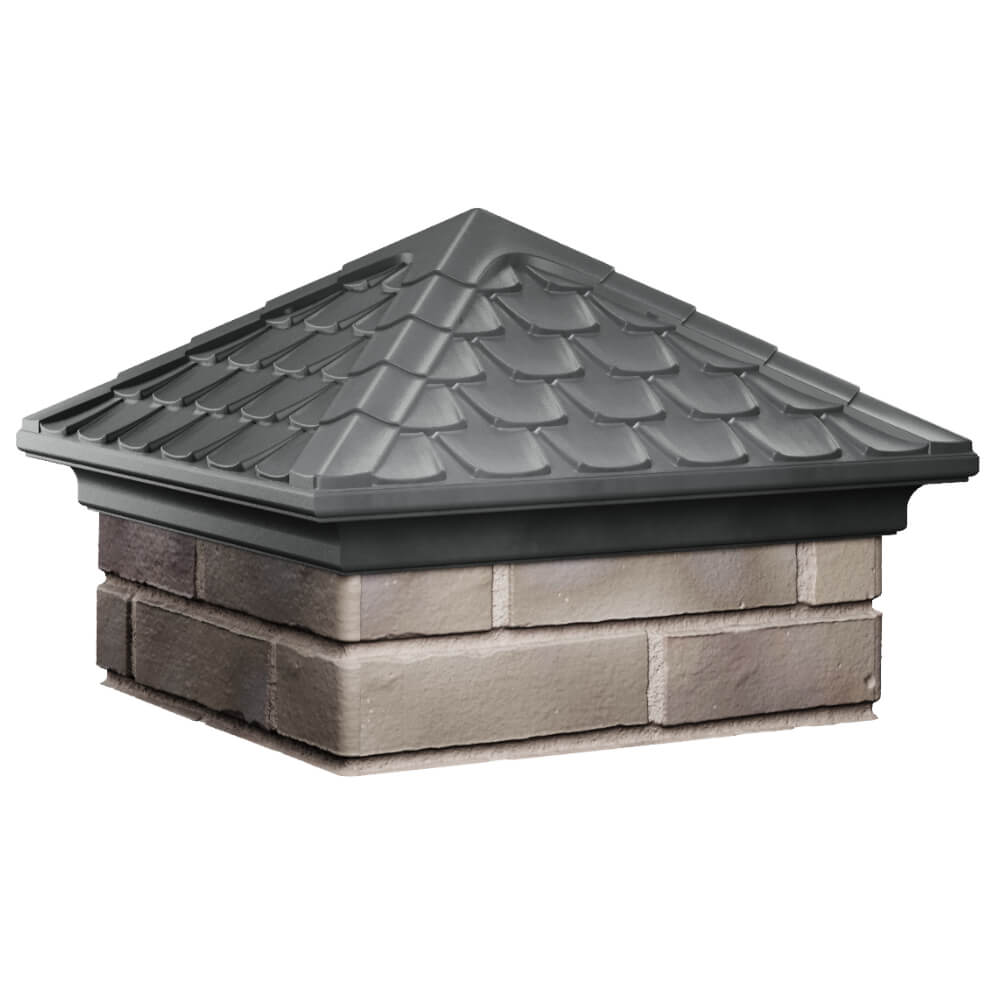 Колпак Zking Эльбрус Серый на столб 1.5х1.5 кирпича (385х385мм) в Дзержинске фото