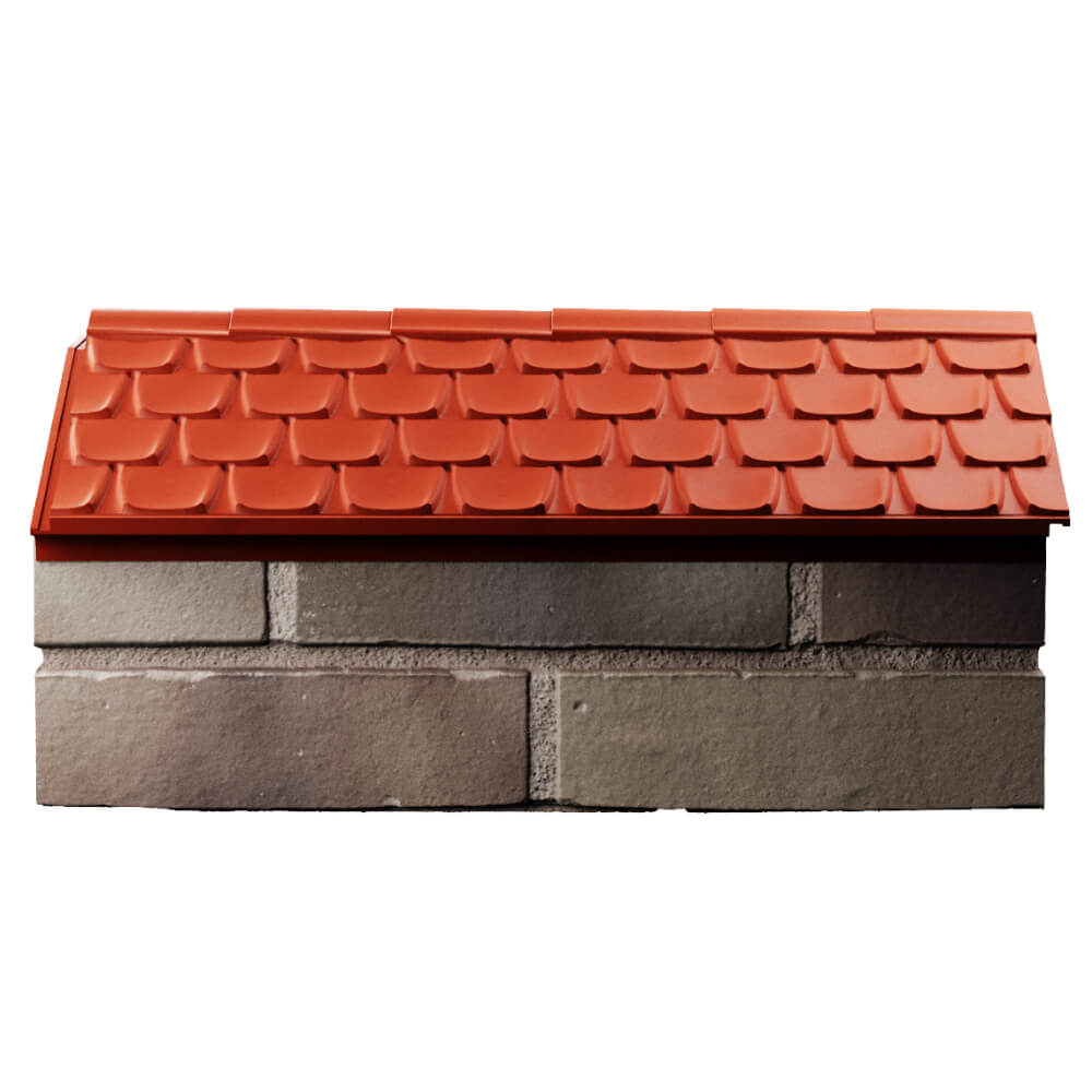 Парапет Zking Эльбрус Красный с посадкой на 1 кирпич (255мм) в Дзержинске фото