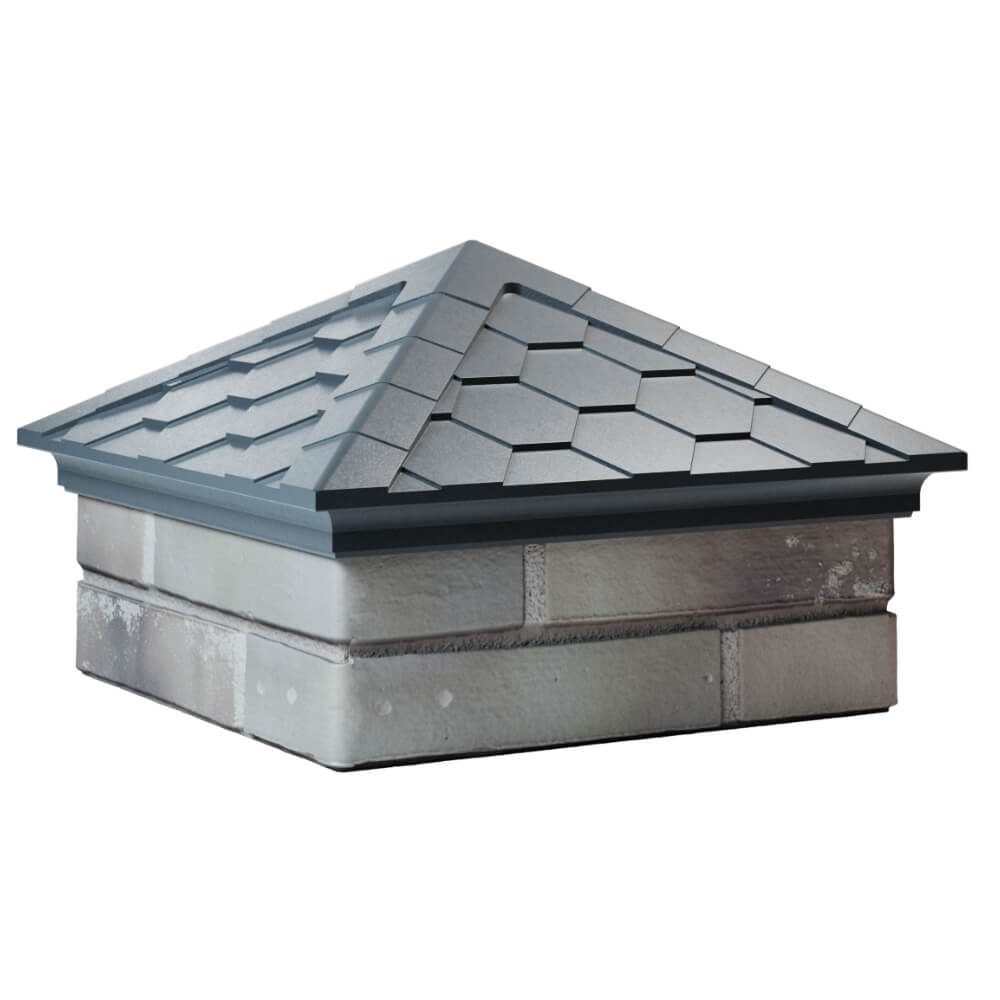 Колпак Zking Эверест Серый на столб 1.5х1.5 кирпича (390х390мм) в Дзержинске фото