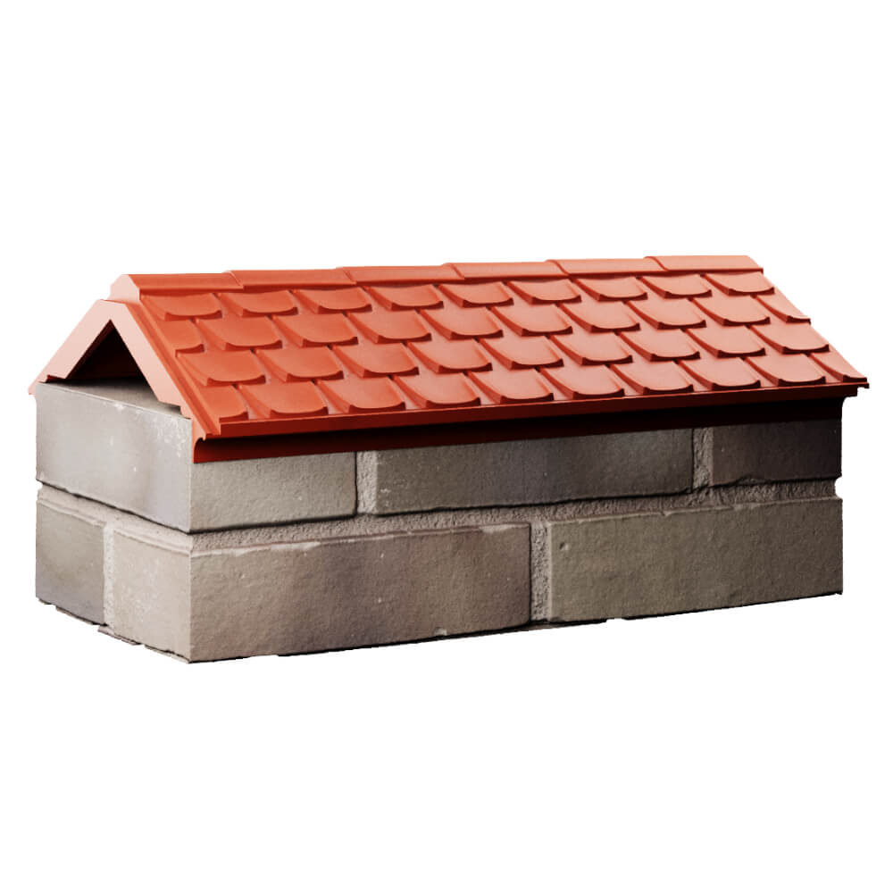 Парапет Zking Эльбрус Красный с посадкой на 1 кирпич (255мм) Дзержинск фото