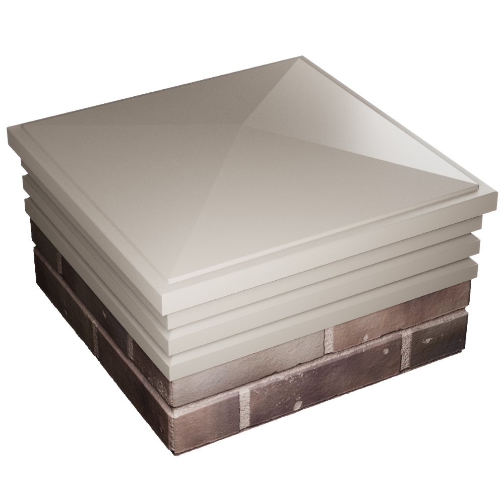 Колпак Zking Бона ХайТек Бежевый на столб 2х2 кирпича (513х513мм) в Дзержинске фото