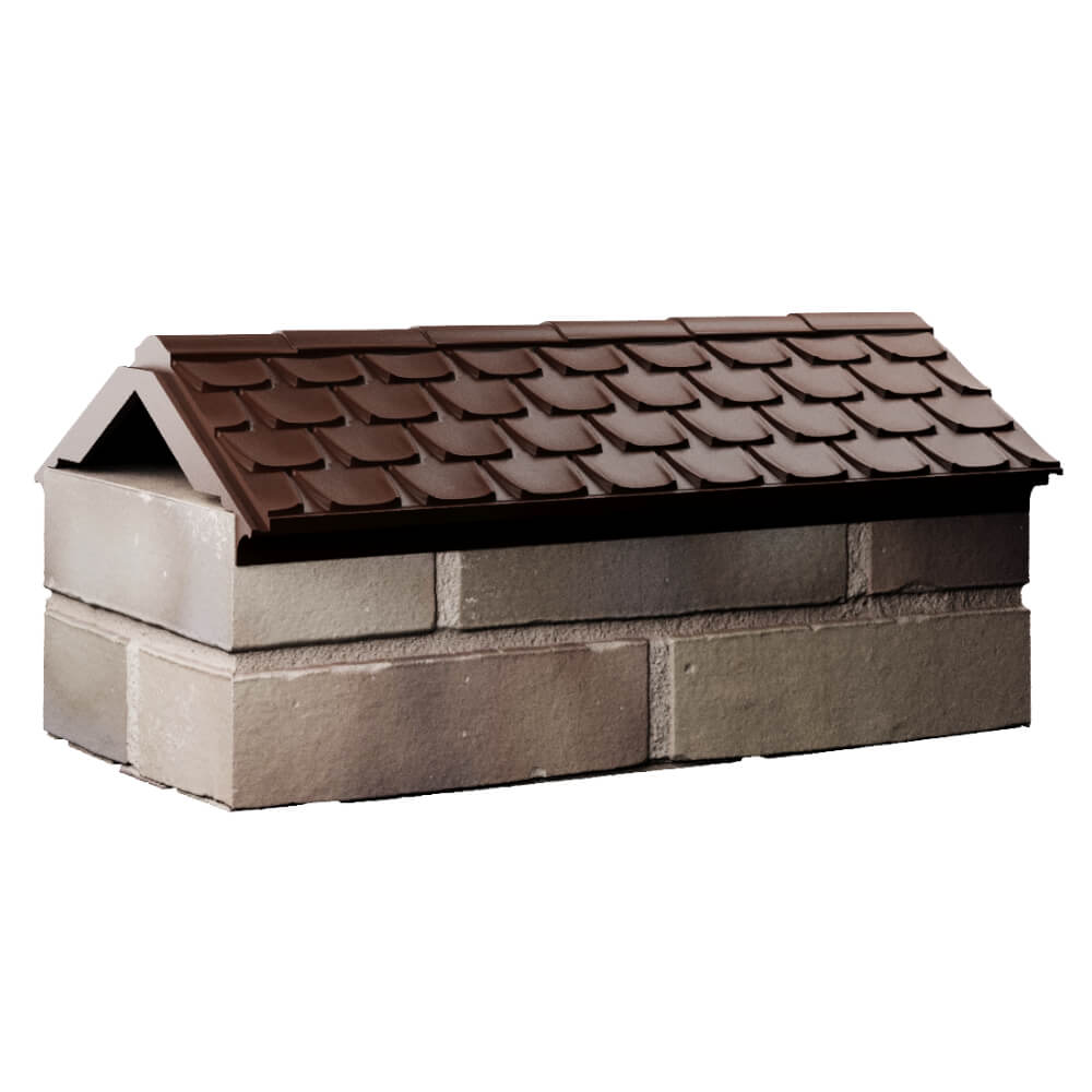 Парапет Zking Эльбрус Коричневый с посадкой на 1 кирпич (255мм) Дзержинск фото