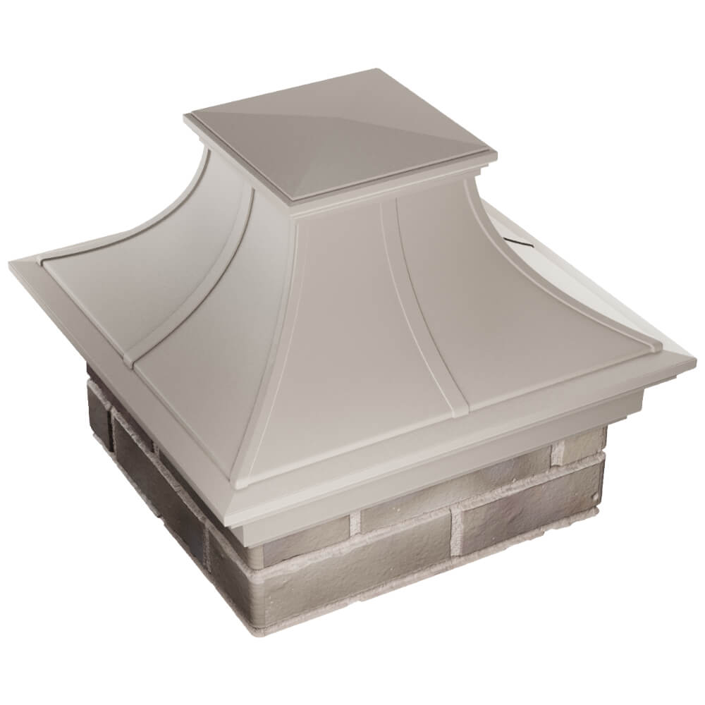 Колпак Zking Монблан Премиум Бежевый на столб 1.5х1.5 кирпича (385х385мм) в Дзержинске фото